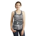 thumbnail image 1 of Camiseta sin mangas de jersey ecológico con espalda cruzada estampada Meegs para mujer, Camuflaje gris, Ropa alternativa 01927EA-099, 1 of 1