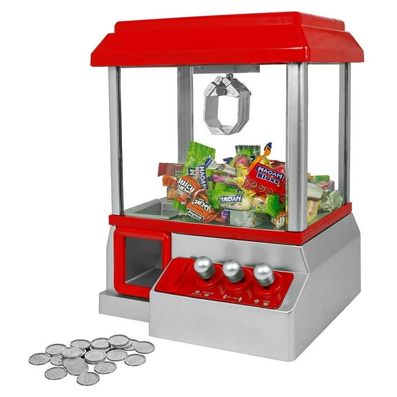 Candy Grabber - Arcade Game - Cake Machine for Home - Claw Machine - Mini Fair Game Machine - Red - Candy Machine with Grip Arm