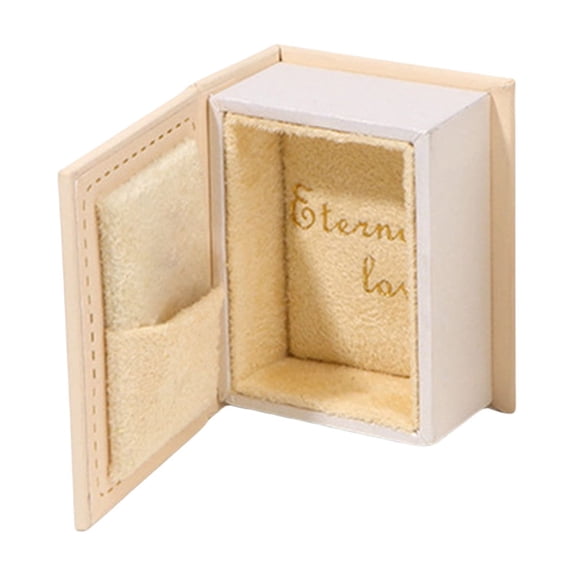 Vintage Book Shaped Jewelry Storage Box Portable for Rings Pendants and Studs Earrings With Closure Designs