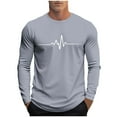 thumbnail image 2 of HOMADLES Mens Long Sleeve Shirts for Men Crewneck Casual Athletic Loose Fit Soft Stretch, Tee Shirts Gray M, 2 of 5