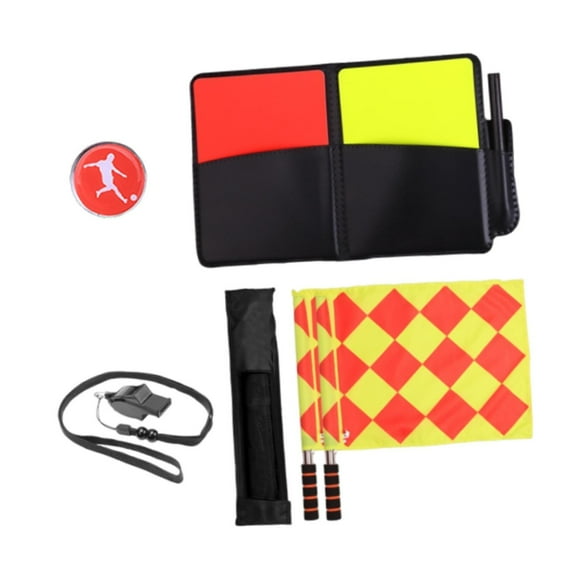 Kit de árbitro de fútbol, equipo de árbitro, silbato portátil compacto, árbitro de línea de fútbol, rugby, para entrenamiento de baloncesto y