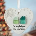 thumbnail image 6 of Sea Glass Ornaments,Sea Glass Art,Sea Glass Christmas Ornaments,Heart-Shaped Sea Glass Friendship Decor Friendship Heart Keepsake Friendship Heart Ornament For Christmas Tree Hanging Ornaments, 6 of 7