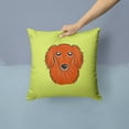 thumbnail image 2 of Dog Face Checkerboard Design Fabric Decorative Pillow, 2 of 4