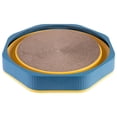 thumbnail image 1 of lionlar Chats Griffoir Pad Ronde Activité Jouets Grind Griffes Conseil Intérieur Ondulé Papier Bleu, 1 of 9