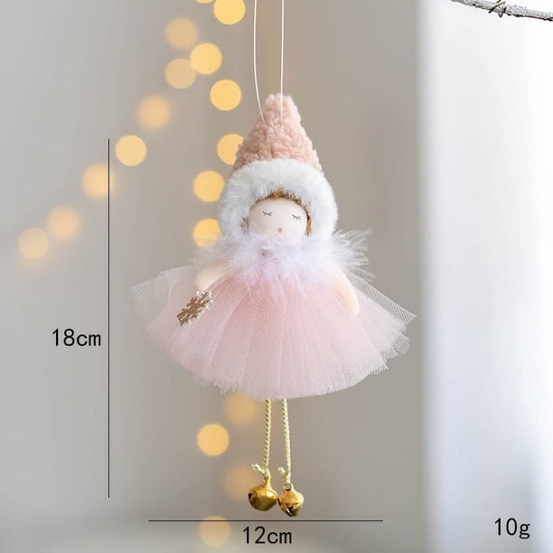 Adornos de árbol de Navidad con forma de ángel de Año Nuevo, colgantes, decoración navideña para el hogar, regalo de Navidad de Papá Noel 2023