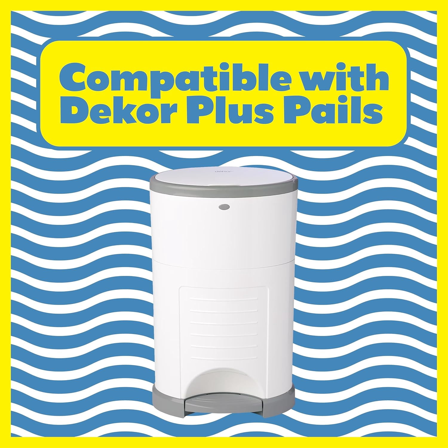Gen Diaper Pails Dekor Plus Diaper Pail Refill, 9 Refill Liners, 30% Thicker, Leak-Proof, Powder Scent