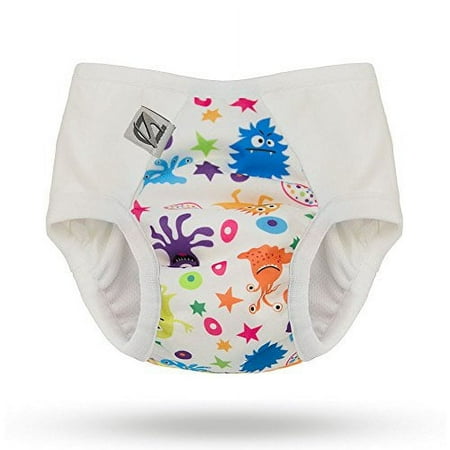 Pull-on Undies 2.0 Stretchy Waterproof Potty Training Pants and Toilet Training Underwear (Alien Invasion, Small)