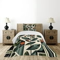 thumbnail image 4 of Ambesonne Mid Century Modern Quilted Bedspread Set 2 Pcs, Futurist Boho, Twin Size, Pale Reseda Green Grey, 4 of 4