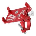 thumbnail image 3 of Soporte de teléfono para motocicleta, de aleación de aluminio, para manillar de bicicleta, clip para teléfono para scooter eléctrico, para navegación en bicicleta, color rojo, 3 of 12