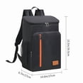 thumbnail image 7 of Insulated Lunch Bag, Lunch Cooler Bag, Black Backpack, Cooler Bag, 16X11X7 Inch Heavy Duty Oxford Cloth Zippered Leakproof Insulated Bag with Built in Water Bottle Holder for, 7 of 7