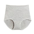 thumbnail image 4 of PMVFHDE Women Front Back Leak Proof Menstrual Sanitary Pants High Rise Cotton Underwear Plus Size Cycle Briefs Cotton Underwear For Women Light Gray,L, 4 of 4
