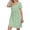 Green, variant on BRGZLK Dresses For Women 2026 Printed Casual Summer V Neck Babydoll Dress Short Sleeve Fashion Beach Vacation Clothes