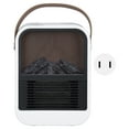 thumbnail image 2 of 1000W Mini Fireplace Heater, 7.8in Fireplace Stove With  Flames Logs Overheating   Tip Over Switch, Space Heater With Heating And Fan Modes, 2 of 8