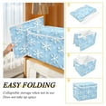 thumbnail image 2 of Yayeee Collapsible Cube Storage Bin with Lid Fabric Closet Decorative Basket with Handles, Blue Snowflake, 2 of 7