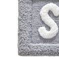 thumbnail image 2 of Better Homes & Gardens Typography Gray Microfiber Bath Rugs, 1.5' x 2.5' (2 Pieces), 2 of 9