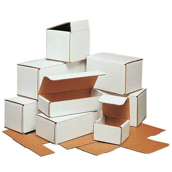 Box Partners Corrugated Mailers 24" x 4" x 4" White 50/Bundle M2444