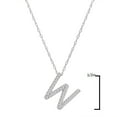 thumbnail image 3 of Amanda Rose Collection 14K White  Gold Diamond "W" Initial Pendant, 16" Necklace, 3 of 3