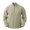 Beige, variant on Mens Solid Color Casual Bomber Jackets Long Sleeve Hoodless Outdoor Athletic Jackets with Pockets