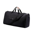 thumbnail image 4 of Bolsa de lona, ​​bolsa de viaje, bolsa de ropa Convertible para llevar, correa ajustable, bolso grande de hombro impermeable, bolsa de traje portátil Negro, 4 of 8