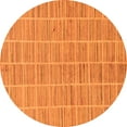 thumbnail image 1 of Ahgly Company Indoor Round Checkered Orange Modern Area Rugs, 8' Round, 1 of 4