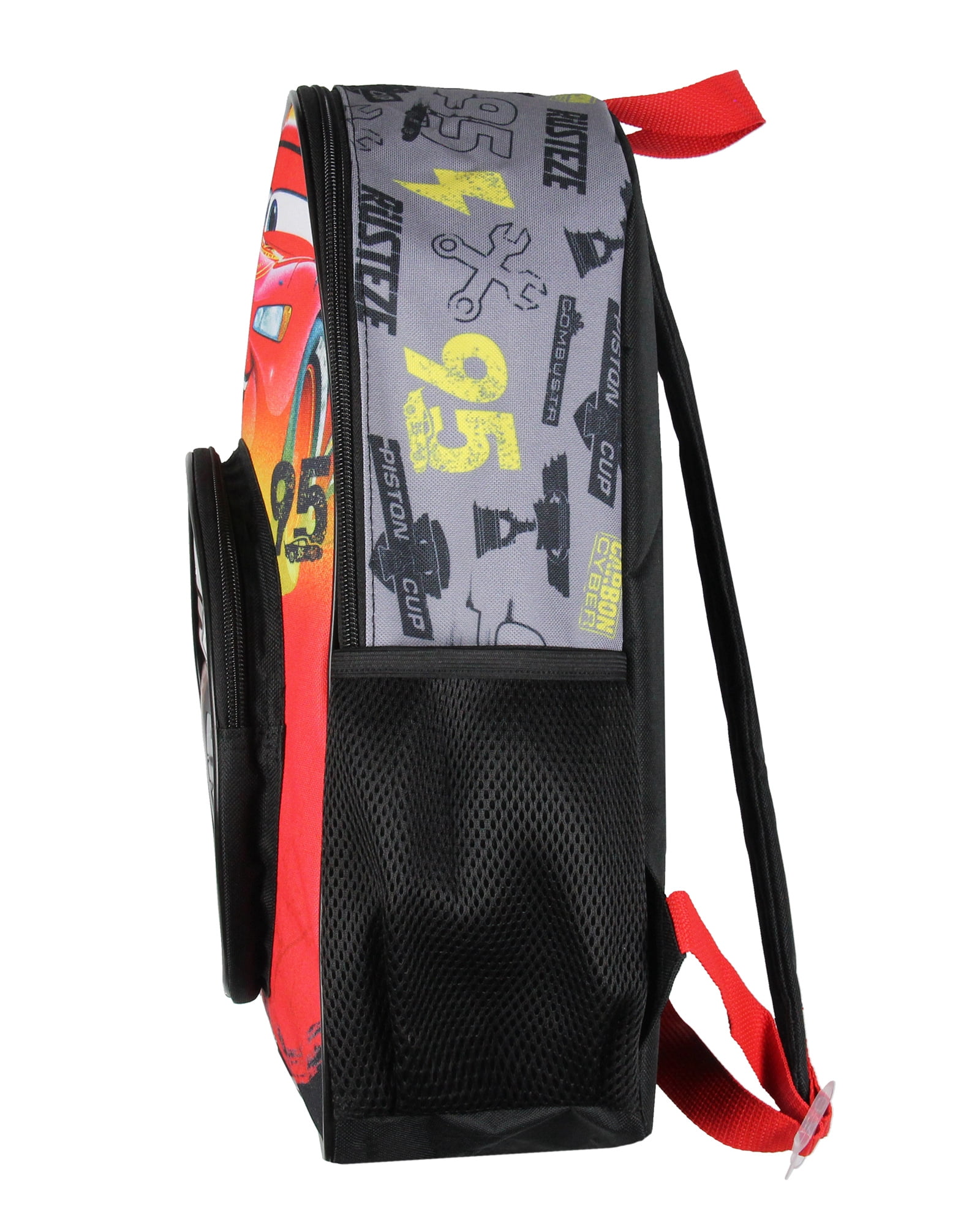 Disney Cars Lightning McQueen Backpack 3D Tire Pocket Travel School Backpack