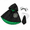 Black+Green-Large, variant on Black+Red Large Pet Wizard Costume Set, Cape Glasses Necktie Outfit for Small Dogs and Cats