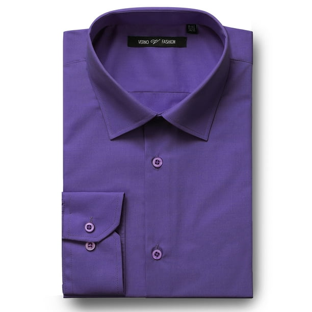 Men's Big & Tall Classic/Regular-Fit Long Sleeve Solid Dress Shirt ...