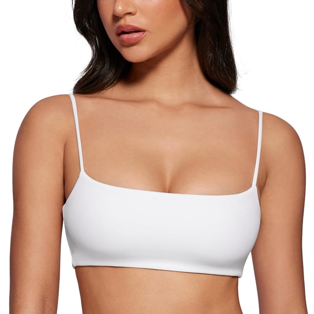 Sostén INGIA con escote cuadrado, sin varillas, con relleno, blanco XS
