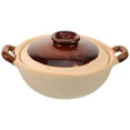 thumbnail image 3 of MOVTOTOP Clay Cooking Pot Stew Pot Kitchen Soup Pot Home Clay Casserole For Simmering 500ml, 3 of 7