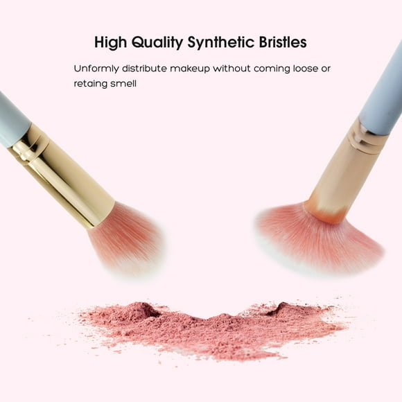VOKE Blending Brushes E30 Glow in The Dark Glasses Boar Brush Girls Brushes Make up 10 Pcs Makeup Brush Set Eye Shadow Brush Cosmetics Blending Brush Tool
