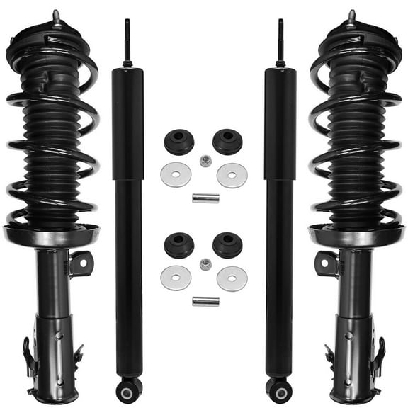 Detroit Axle - Struts Shocks for 2012 Honda Civic [Manual Transmission], 2 Front Struts with Coil Spring Assembly 2 Rear Shock Absorbers Replacement Suspension Kit