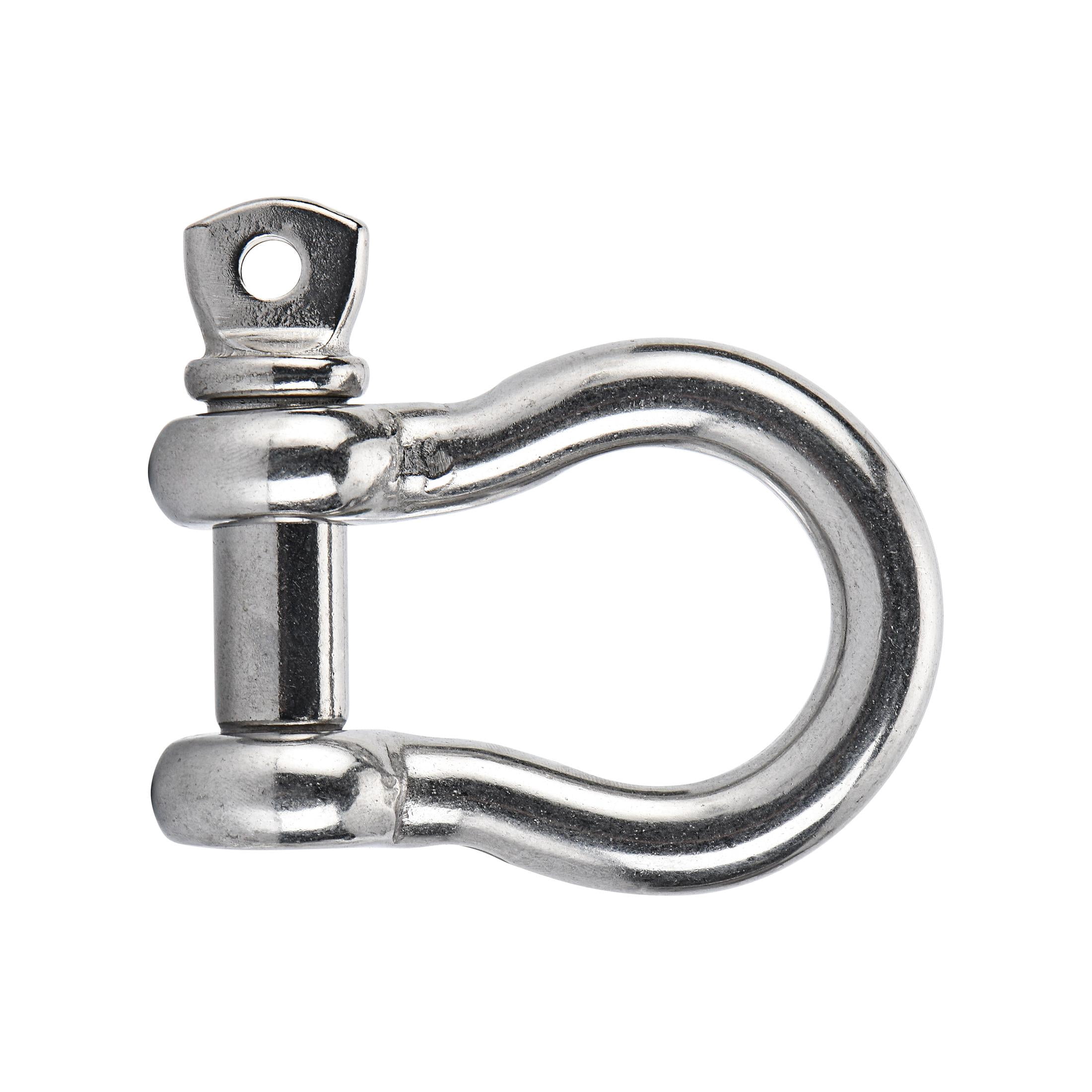 Hyper Tough 1/2 in. D-Ring Shackles, Stainless Steel 316, Marine Grade, 4 Pack