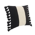 thumbnail image 4 of Laddha Home Designs Handwoven Broad Striped Cotton Throw Pillow Cover - 20" - White and Black, 4 of 8