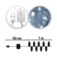 thumbnail image 2 of Serie Navideña Luz Led Blanca 140 Focos 8 Funciones 7 m Cable Blanco Importadora La Merced Paquete 12 pz Alta Resistencia, 2 of 5