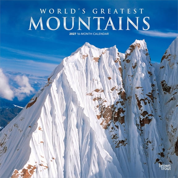World's Greatest Mountains | 2027 12x24" (Hanging) Wall Calendar | Plastic-Free
