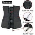 thumbnail image 3 of Latex Waist Trainer Corset Underbust Body Shaper Cinchers Shapewear Boned Girdle Workout Trimmer Fajas Belt, 3 of 6