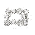 thumbnail image 2 of 1 Pair Elegant Rhinestone Shoe Buckle DIY Rhinestone Shoe Buckle for Decor, 2 of 8