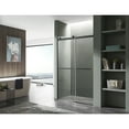 thumbnail image 3 of Kahn Series 45-48"W x 76"H Sliding Frameless Shower Door in Matte Black with Tsunami Guard Tempered Clear Glass, 3 of 3