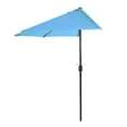 thumbnail image 3 of Pure Garden 50-LG1037 Parasol Demi-Rond avec Manivelle Facile, 9 Pieds, Bleu Brillant, 3 of 5