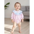 thumbnail image 5 of BemeyourBBs Baby Girls Christmas Romper, Long Sleeve Crew Neck Embroidery Bodysuit, 5 of 9