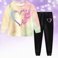 thumbnail image 2 of sdbrld Girls Adorable Casual Tie Dye Pattern Long Sleeved Pullover + Elastic Pants Fashion Outfit Sets,Sizes 4-5 Years, 2 of 9