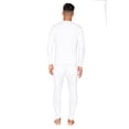 thumbnail image 3 of Bodtek Mens Crew Neck Long Johns Base Layer Set (White Small), 3 of 6