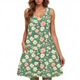 thumbnail image 4 of Plus Size Dress Summer Dresses for Women Holiday Dress for Woman Women's Casual Gradient Sleeveless Crewneck Print Dress H Multicolor S, 4 of 6