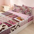 thumbnail image 3 of Erosebridal Rustic Cowgirl Zipper Queen Comforter Set with Fitted Sheet and 2 Pillowcases, Western Farmhouse Zipper Queen Comforter Set with Fitted Sheet and 2 Pillowcases, Pink Reversible, 3 of 7