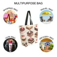 thumbnail image 7 of FORMRS Womens Canvas Tote Bag with Zipper Inner Pocket Shoulder Handbag, Cute Chocolate Cakes, 7 of 7