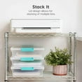thumbnail image 4 of L ( US Qt) Large Clip Box Clear Plastic Storage Container Bins with Latching Lids Organizing Container for Home Office and School Supplies Stackable Seafoam Buckles, 4 of 9