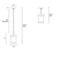thumbnail image 3 of LNC Black Outdoor Hanging Lantern with Clear Glass, Transitional Pendant for Wet Areas, 3 of 14