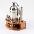 thumbnail image 1 of 12-Pcs Bartender Kit Cocktail Shaker Set with Bamboo Stand Stainless Steel Bar Tools Including Martini Shaker drink mixer shaker set, 1 of 1