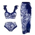 thumbnail image 2 of Womens One Piece Tankini Swimsuit with Maxi Wrap Skirt Summer Floral Printed Two Piece Tummy Control Bathing Suit, 2 of 6