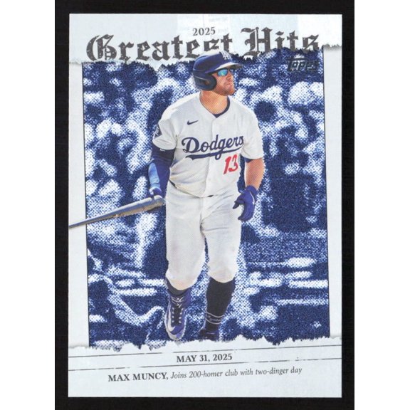 2026 Topps S1 Greatest Hits GH-24 Max Muncy Los Angeles Dodgers Baseball Card Near Mint Or Better Los Angeles Dodgers MLB Baseball Trading Card